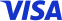 Logo Visa en lettres bleues sur fond blanc