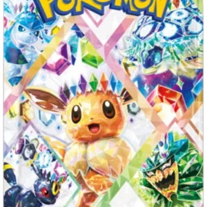 Booster Pokémon Terastal Festival SV8A japonais avec Évoli téracristal entouré de cristaux multicolores